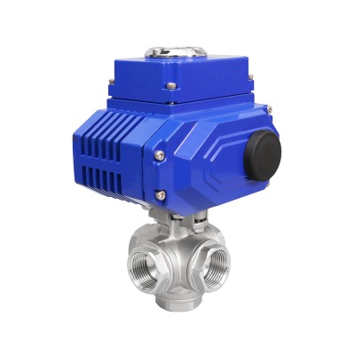 AC220V motor Electric Female Threaded Five Way Ball Valve  AC220V motor
