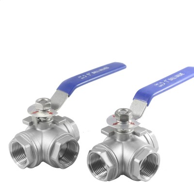 L T type NPT/BSP Female Thread three way ball valve High Quality