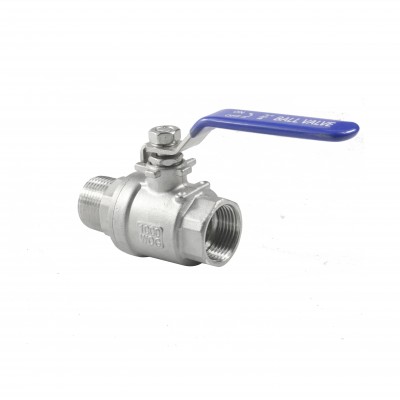 SS304 SS316  High Quality  Female Male Thread Two Pieces Ball Valve