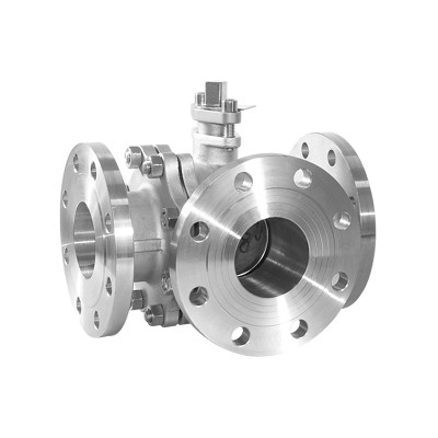 High Quality  Three Piece Three Way Flanged Ball Valve