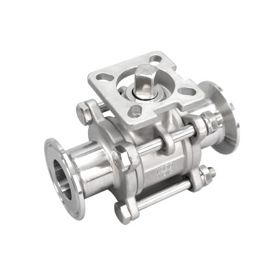 Stainless Steel High platform 3 Piece clamped Ball Valve